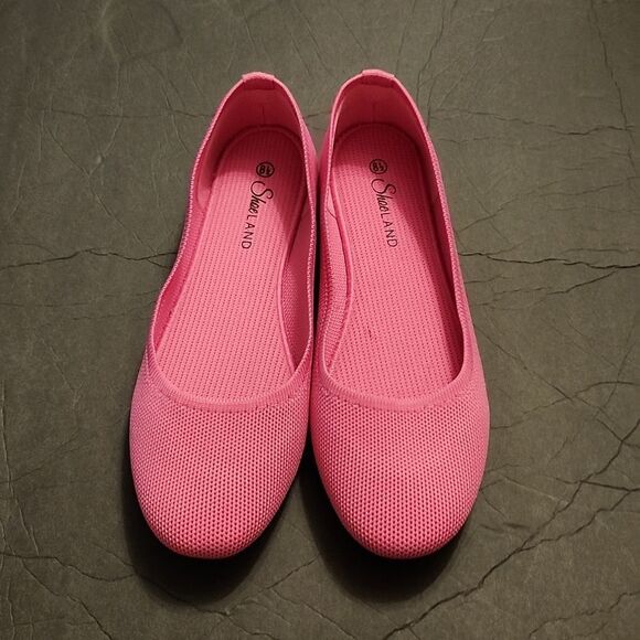 BRAND NEW SHOE LAND EVER MEMORY ROUND TOE KNITTEED WOMEN'S FLAT SHOE - Picture 2 of 16